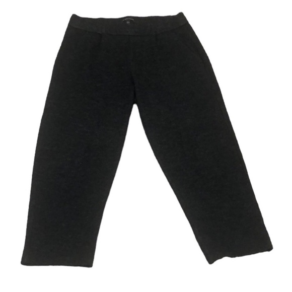 Eileen Fishee Cropped Pants Size Small Dark Charcoal Gray Organic Wool - Picture 1 of 11